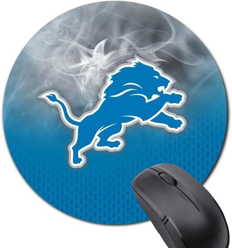 ZYJTEK Sports Round Mouse Pad,Non-Slip Rubber Base Mousepad for Computers Laptop Desk,Red Design Gaming Mouse Mat for Football Fans - Image 2